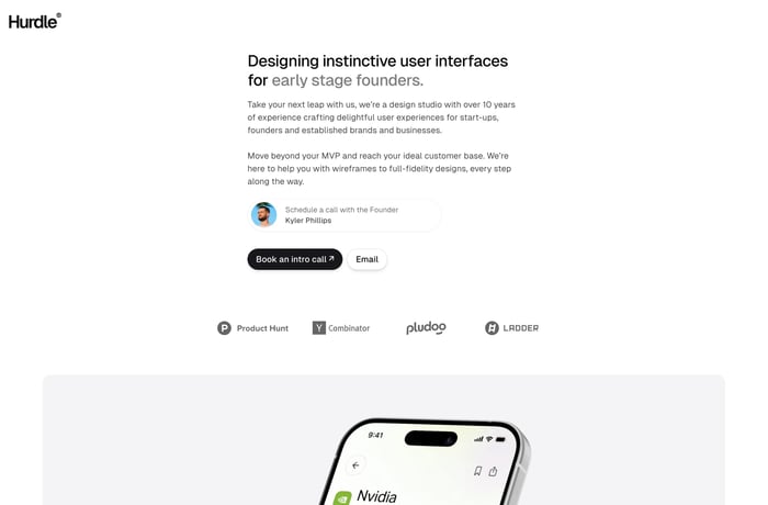 Hurdle website preview