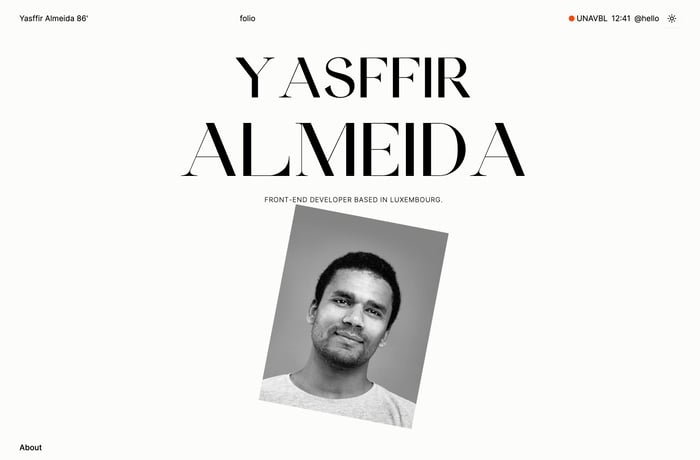 Yasffir Almeida website preview