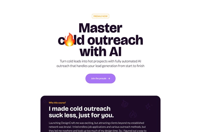 Master Cold Outreach with AI website preview
