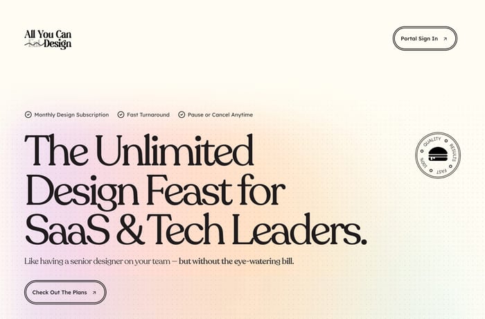 All You Can Design website preview
