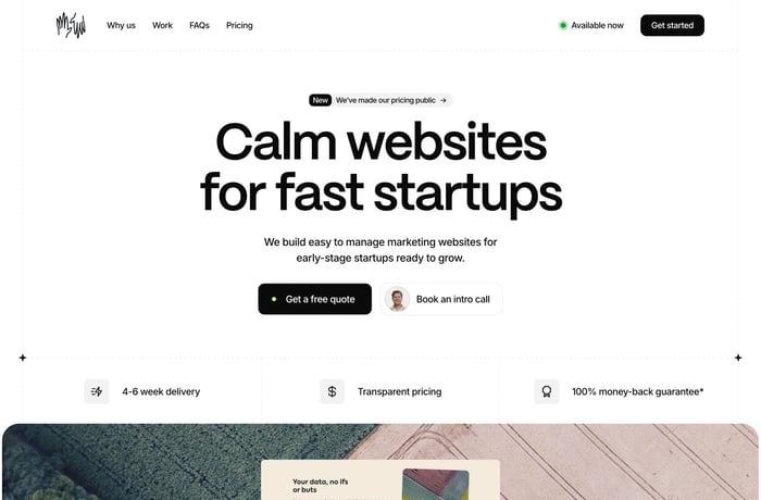 Two Hands website preview