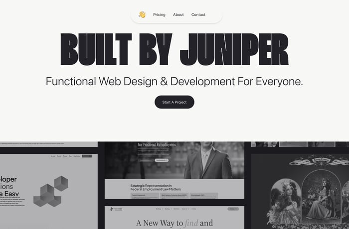 Built by Juniper website preview