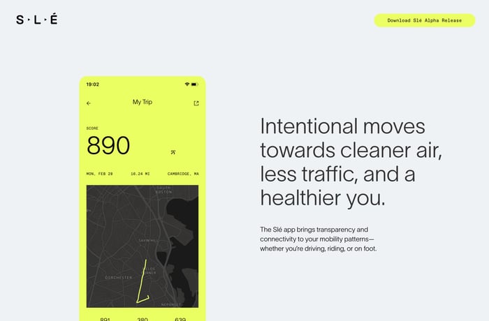 Slé website preview