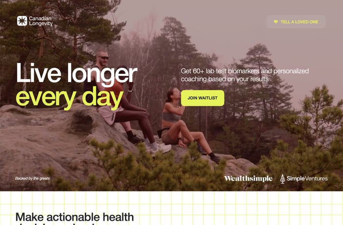 Canadian Longevity website preview