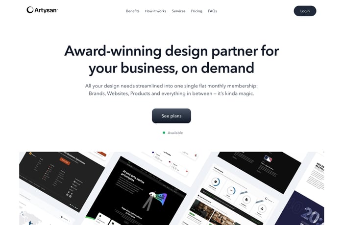 Artysan website preview