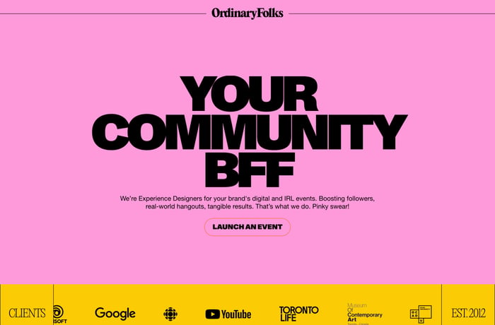 OrdinaryFolks website preview
