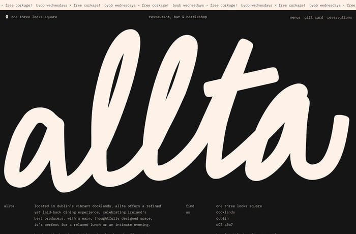 Allta website preview