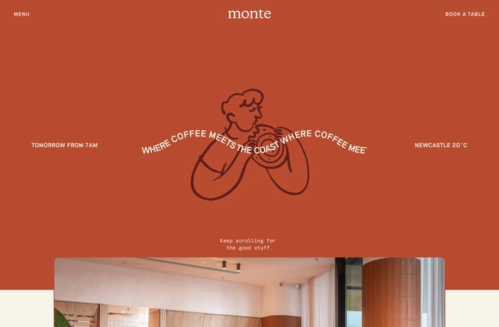 Monte website preview