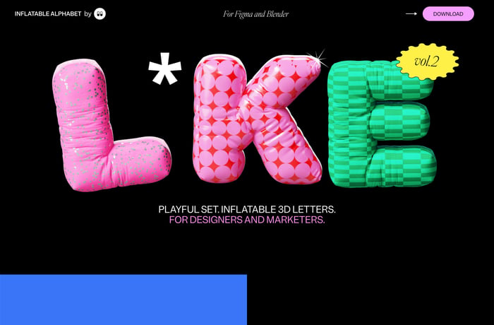 Inflatable 3D Letters website preview