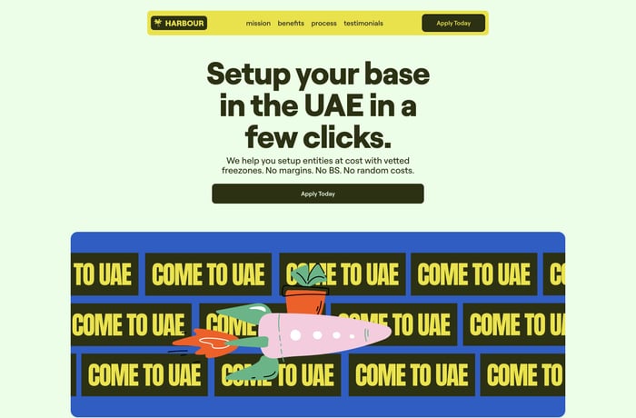 Harbour website preview