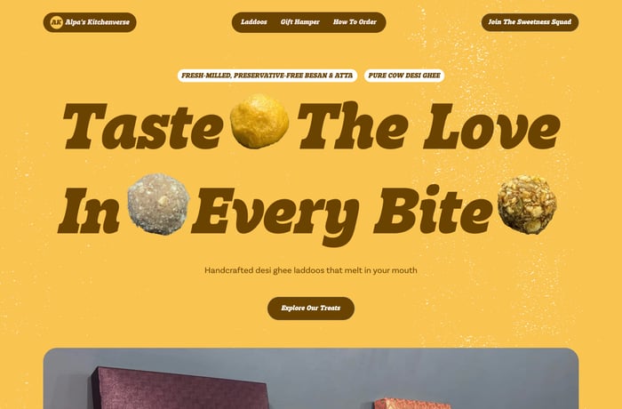 Alpa’s Kitchenverse website preview