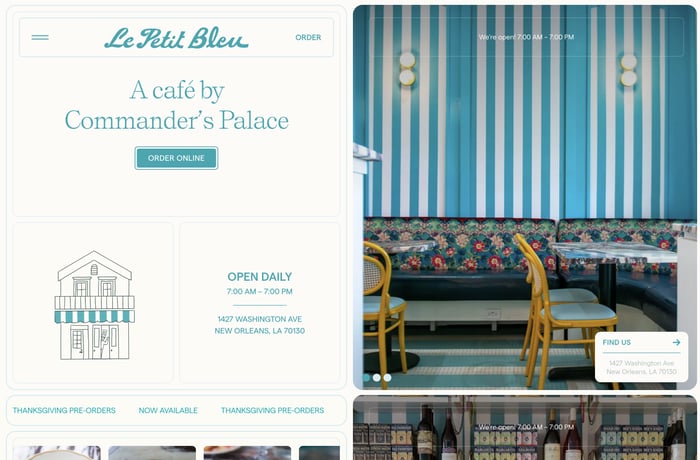 Le Petit Bleu website preview