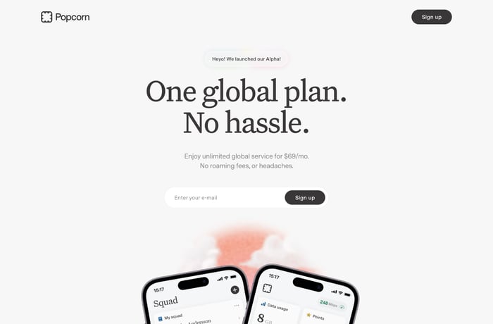 Popcorn website preview