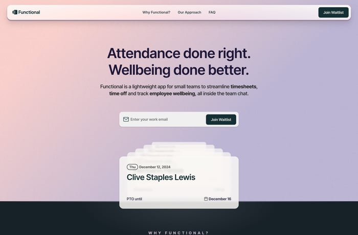 Functional website preview