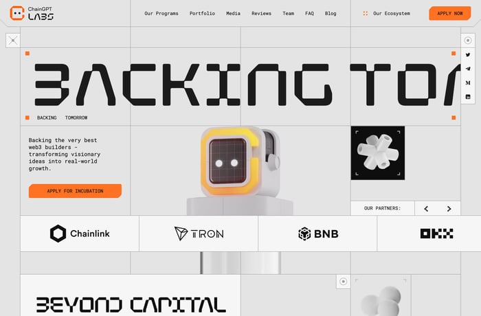 ChainGPT Labs website preview
