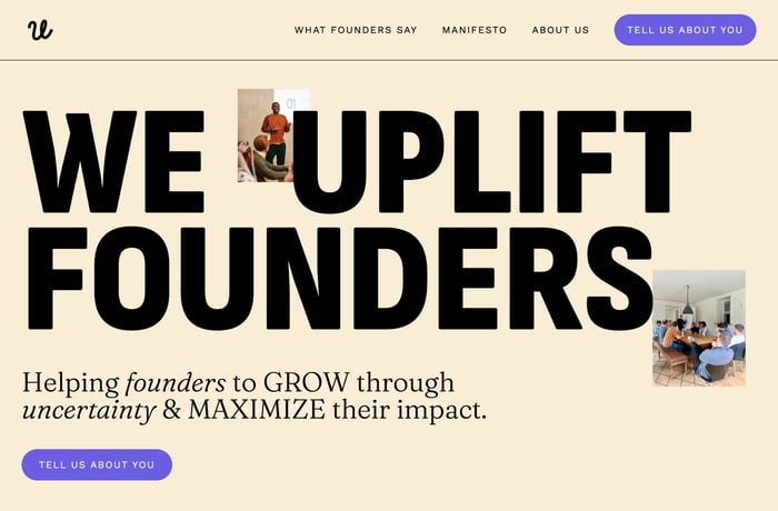 Uplift Founders website preview