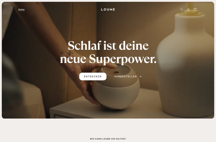 Loume website preview