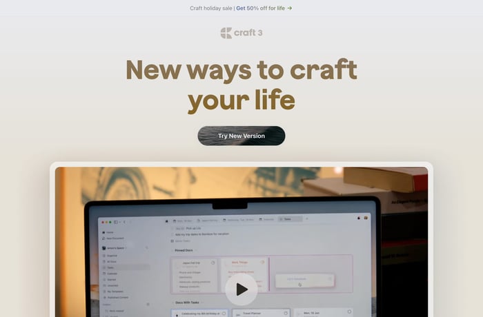 Craft 3 website preview