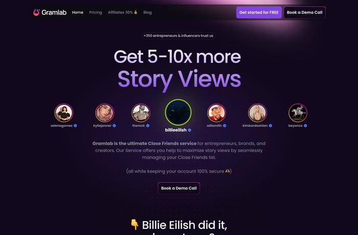 Gramlab website preview