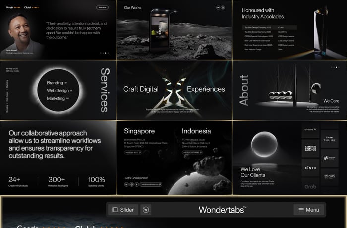 Wondertabs website preview