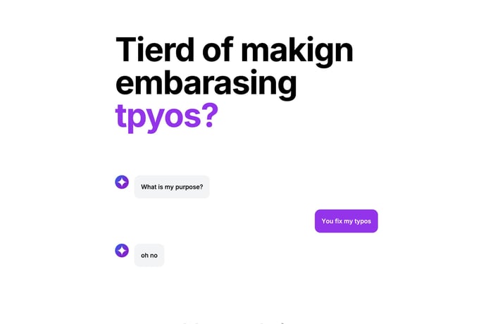 Matt’s Typos website preview