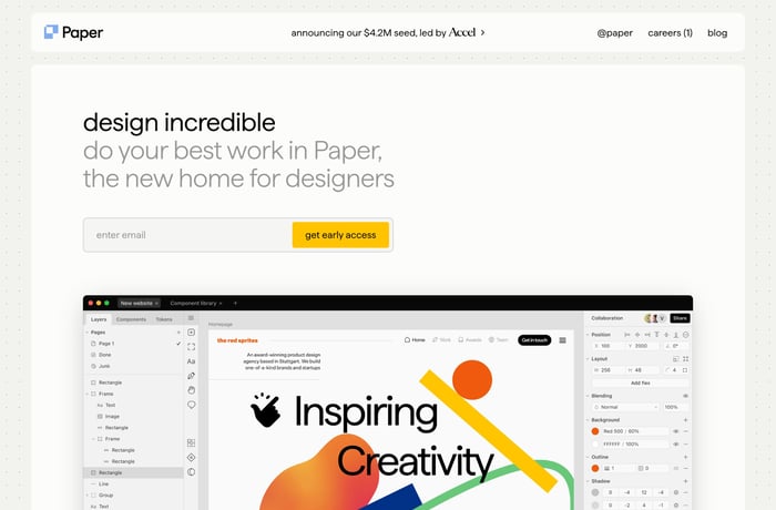 Paper website preview