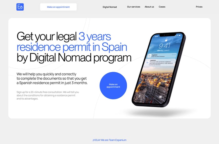 Espanium website preview