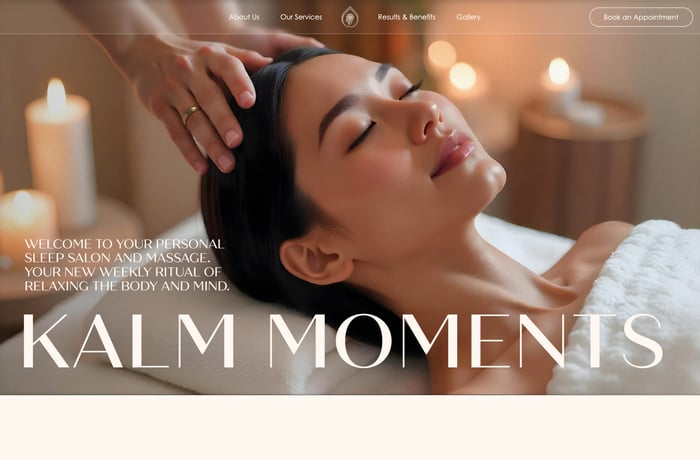Kalm Moments website preview