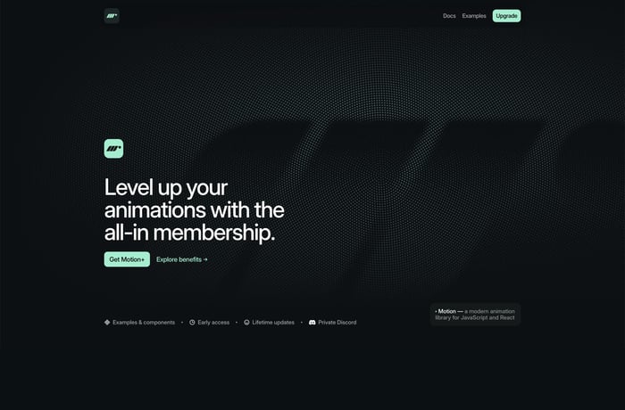 Motion+ website preview