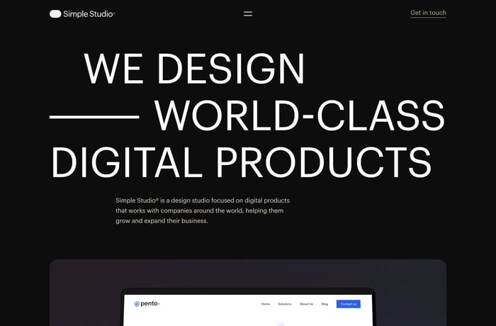 Simple Studio website preview