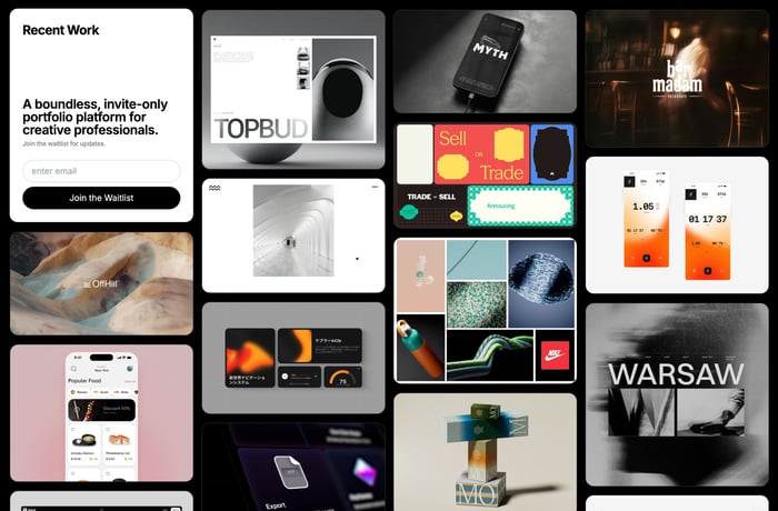 Recent Work website preview