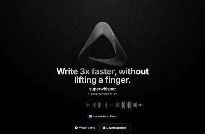 superwhisper website preview