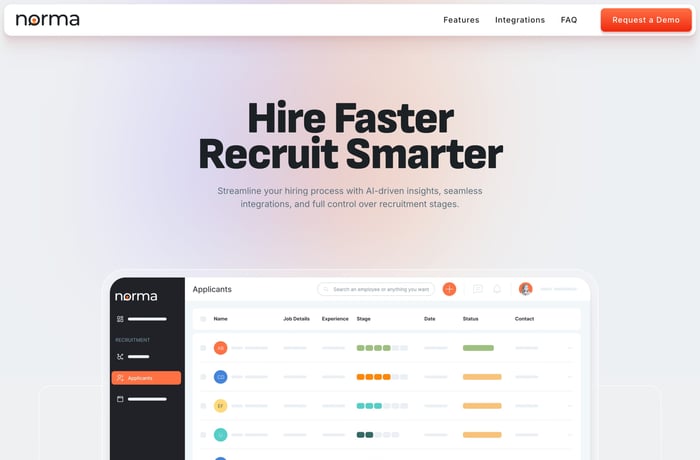 Norma HR website preview