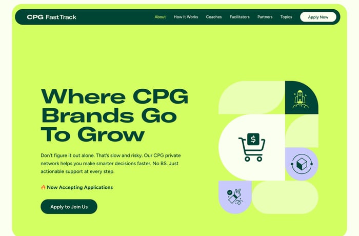 CPG Fast Track website preview