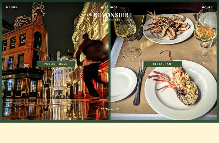 The Devonshire website preview