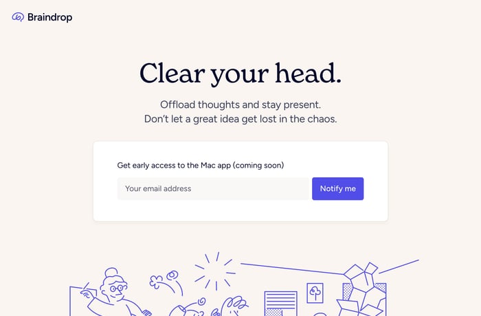 Braindrop website preview