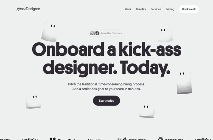 Ghost Designer website preview