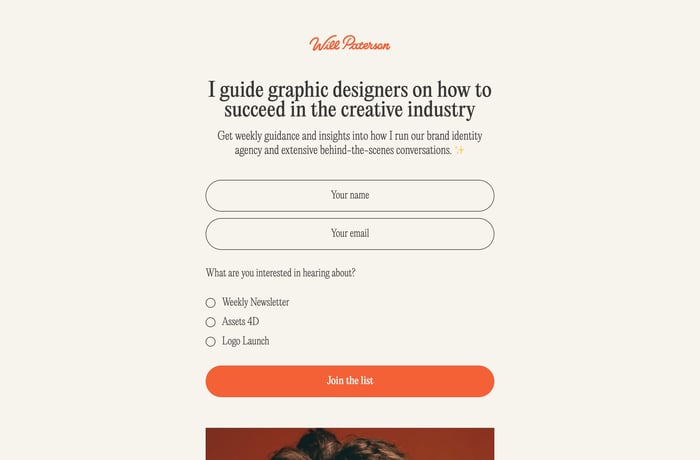Will Paterson Newsletter website preview