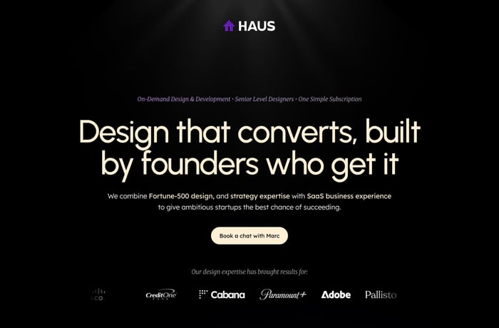 HAUS website preview