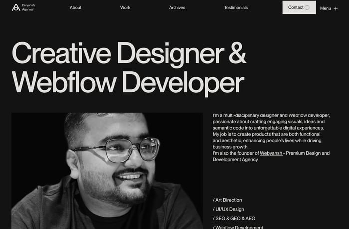 Divyansh Agarwal website preview
