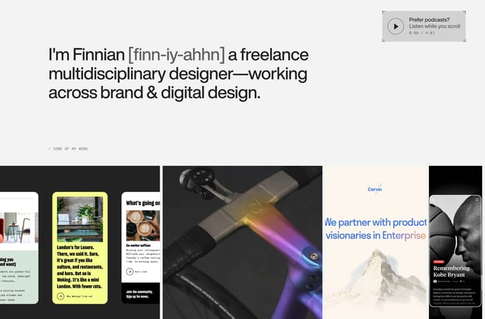 Finnian Sturdy website preview