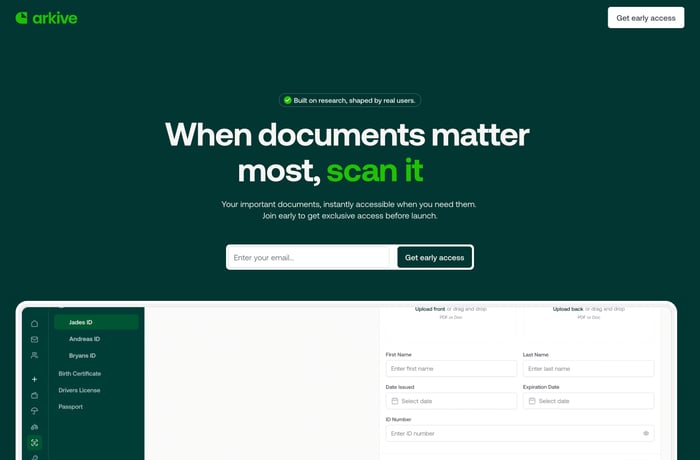 Arkive website preview