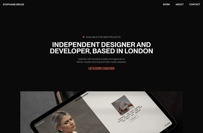 Stephanie Bruce website preview