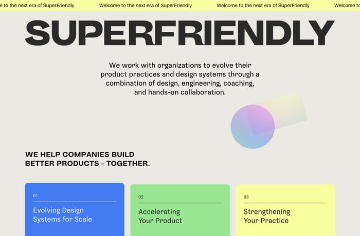 SuperFriendly website preview