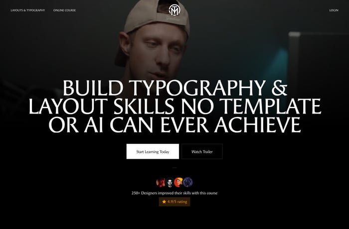 Typography & Layout Course website preview