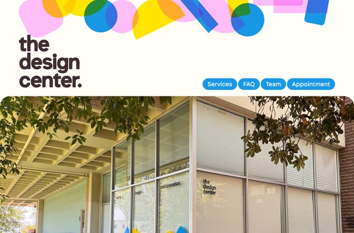 The Design Center website preview