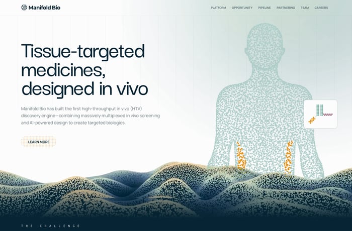 Manifold Bio website preview