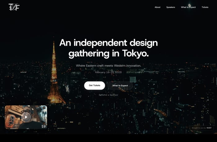 Tokyo Design Forum 2026 website preview