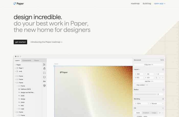 Paper website preview