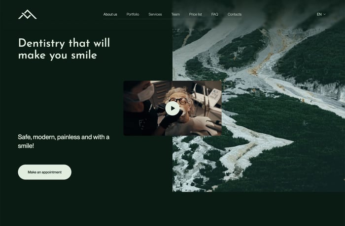 LAVA dental Studio website preview